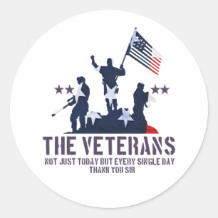 The Veterans Day Thank You For Your Service  Classic Round Sticker