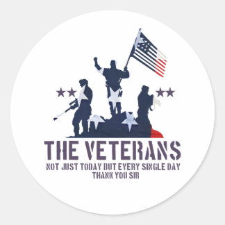 The Veterans Day Thank You For Your Service Classic Round Sticker