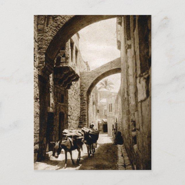 The Via Dolorosa in Jerusalem Postcard (Front)