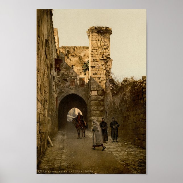 The Via Dolorosa in Jerusalem Poster (Front)
