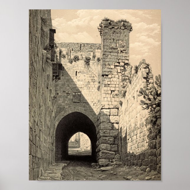 The Via Dolorosa in Jerusalem Poster (Front)
