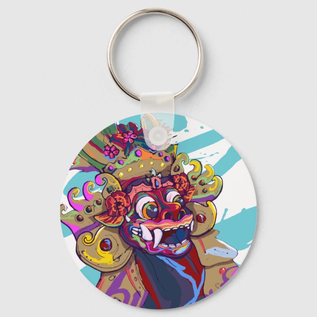 The Vibrant Barong by CRASHTHEKOI Key Ring (Front)