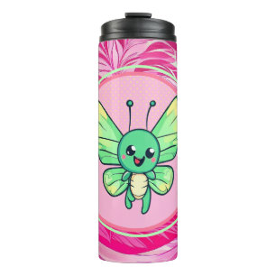 THE VIBRANT BUTTERFLY SYMBOLIZING VITALITY, GROWTH THERMAL TUMBLER