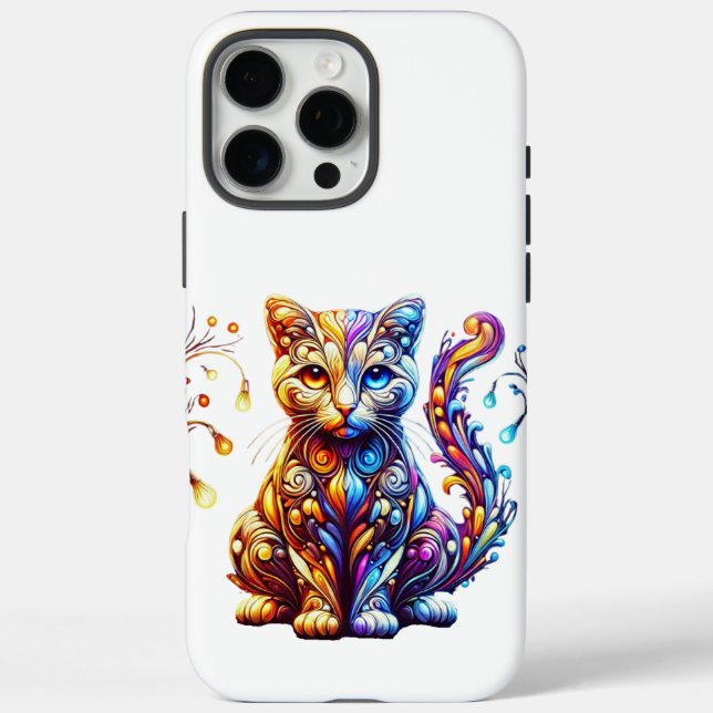 The Vibrant Glow Cat Case-Mate iPhone Case (Back)