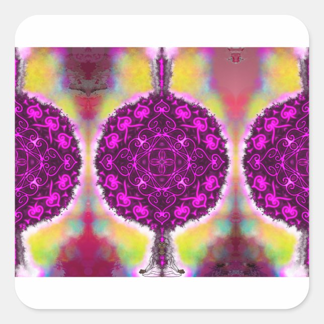 The vibration of the light square sticker (Front)