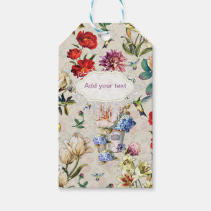 The Victorian-Era  Floral Watercolor Creation Gift Tags