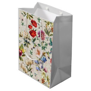 The Victorian-Era Floral Watercolor Creation Medium Gift Bag