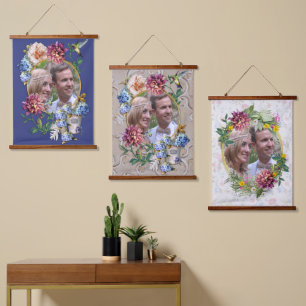 The Victorian-Era Floral Watercolor Hanging Tapest Hanging Tapestry