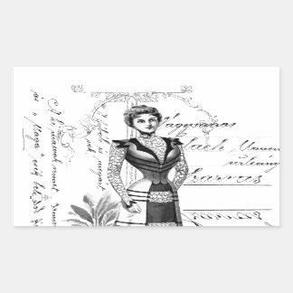 The Victorian Fashion Plate Rectangular Sticker