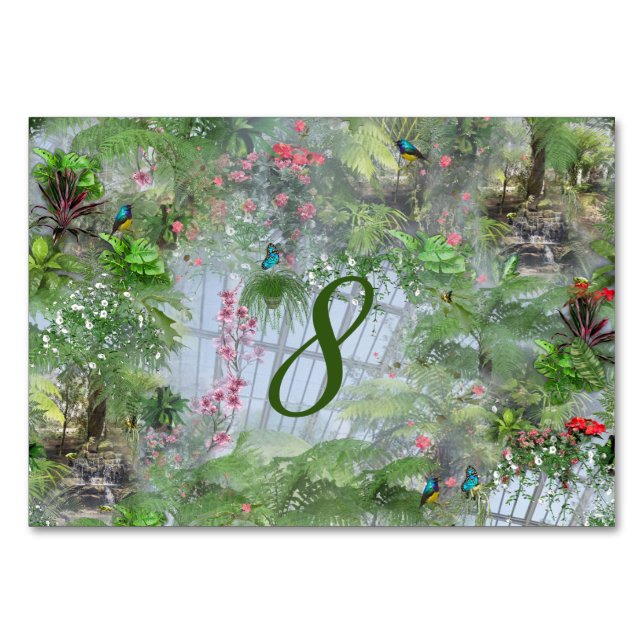 The Victorian Greenhouse Table Number (Front)