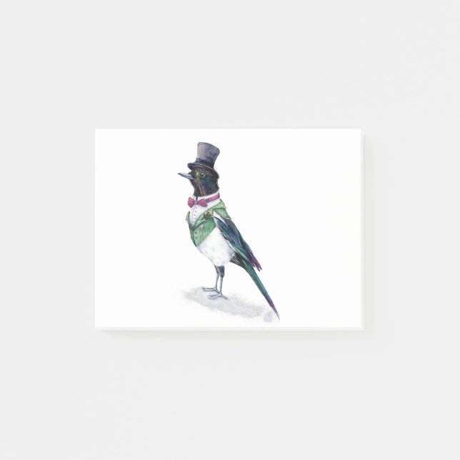 The Victorian Magpie Bird Post-it Notes (Front)