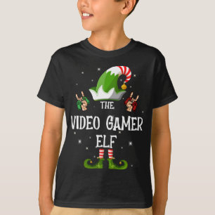 The Video Gamer Elf Family Matching Christmas T-Shirt
