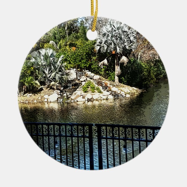 The View In Ponte Vedra Florida 1206 Ceramic Tree Decoration (Front)