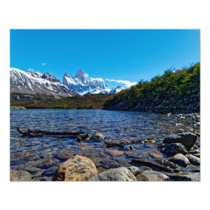 The view of Mount Fitzroy at Laguna Capri Photo Print