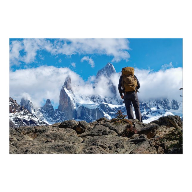 The view of Mount Fitzroy at the lookout Photo Print (Front)