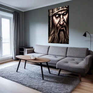 The Viking can see what you did   AI Art Poster