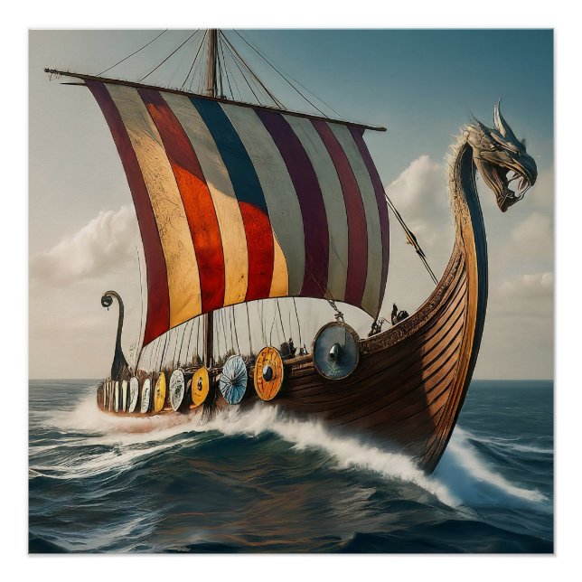 The Viking Long ship Poster (Front)