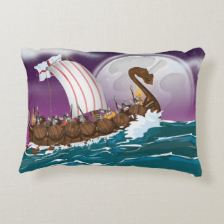 The Viking Ship Cartoon Decorative Cushion