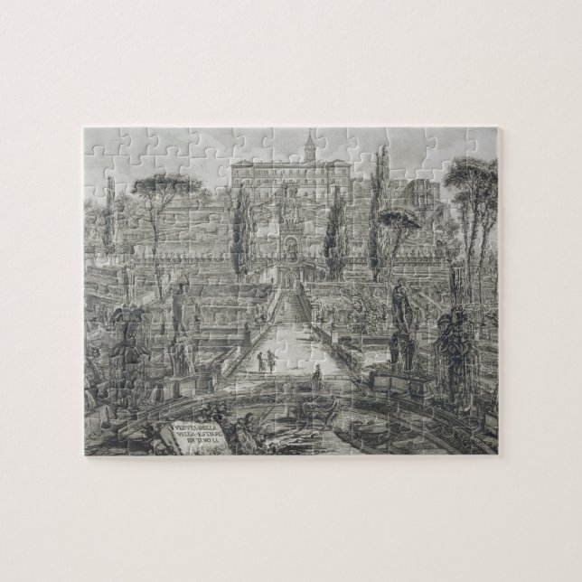 The Villa d'Este at Tivoli (engraving) Jigsaw Puzzle (Horizontal)