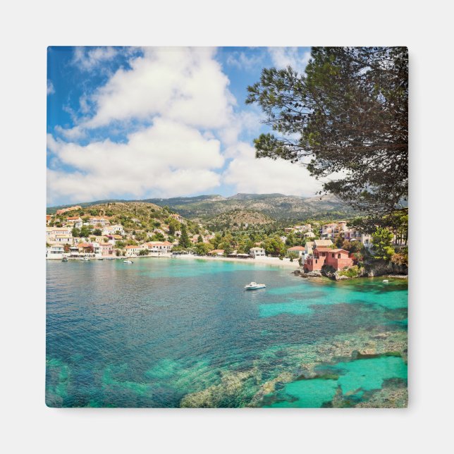 The village Assos in Kefalonia island, Greece Magnet (Front)