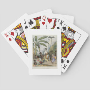 The Village Barber, plate 6 from 'Indians', engrav Playing Cards