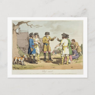 The Village Council, etched by the artist, publish Postcard