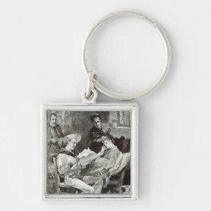 The Village Hero, from 'Leisure Hour', 1891 Key Ring