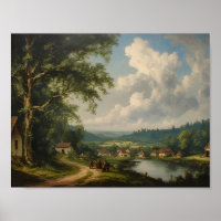 The Village Oak — English Countryside with Figures