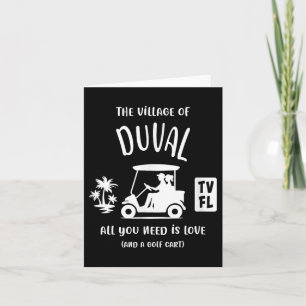 The Village Of Duval Tv Fl Golf Cart Design Card
