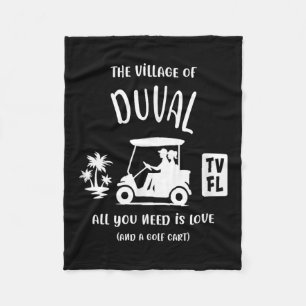The Village Of Duval Tv Fl Golf Cart Design  Fleece Blanket