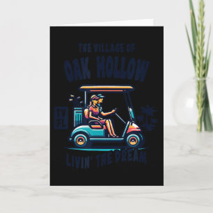 The Village Of Oak Hollow Golf Cart Design  Card