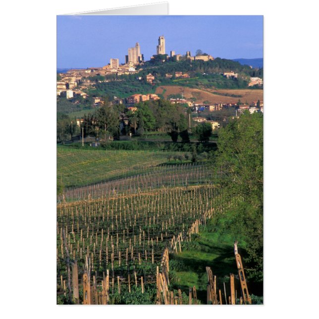 The village of San Gimignano sits in the rolling (Front)
