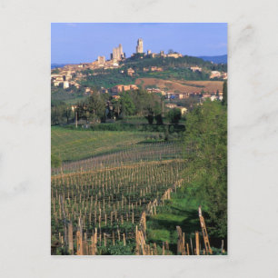 The village of San Gimignano sits in the rolling Postcard