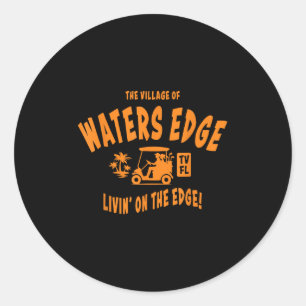 The Village Of Waters Edge Tv Fl Golf Cart Design  Classic Round Sticker