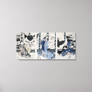 The village of Yatsuhashi at Okasaki Canvas Print