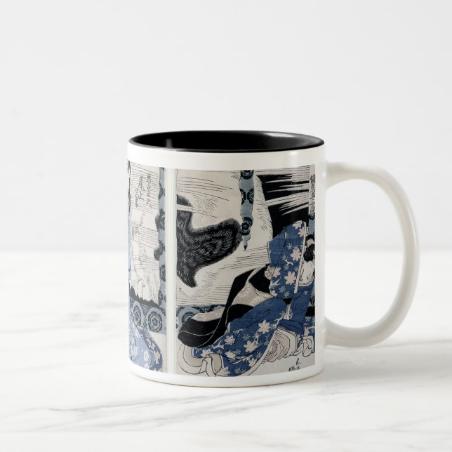 The village of Yatsuhashi at Okasaki Two-Tone Coffee Mug (Right)