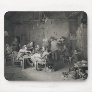 The Village Politicians, engraved by Abraham Raimb Mouse Mat