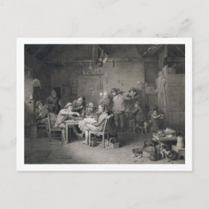 The Village Politicians, engraved by Abraham Raimb Postcard