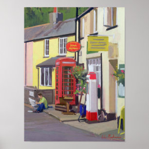 The Village Post Office Withypool Poster