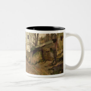 The Village Road, Auvers, c.1872-73 Two-Tone Coffee Mug
