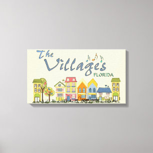 The villages florida community wall canvas art