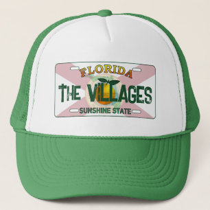 The Villages Florida flag license plate hat