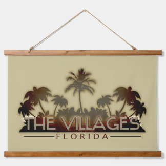 The Villages Florida palm wood tapestry