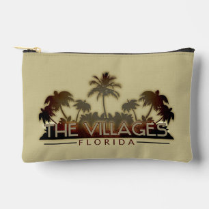 The Villages Florida palm zip pouch