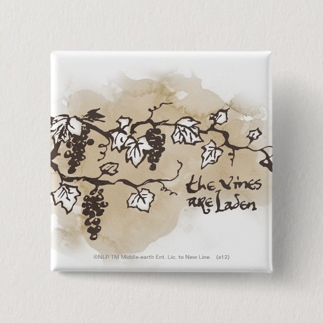 The Vines Are Laden 15 Cm Square Badge (Front)