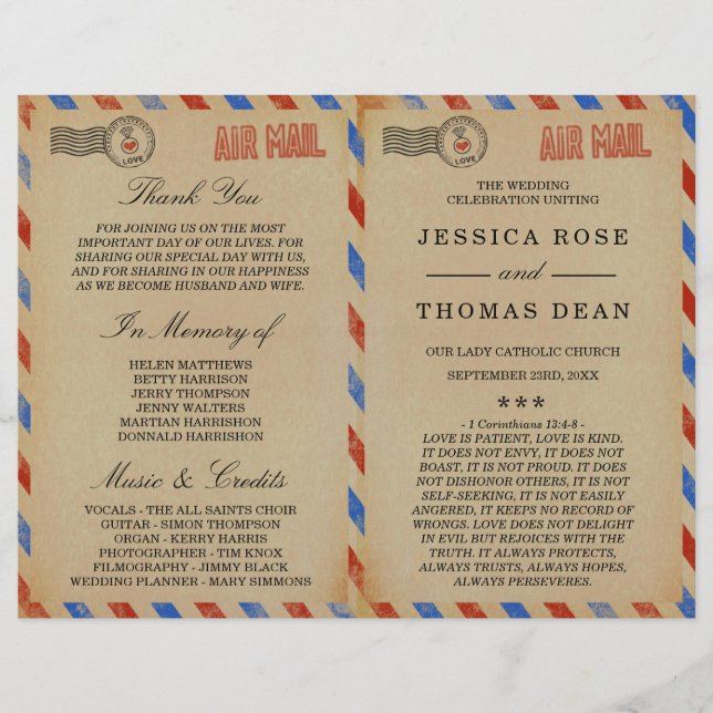 The Vintage Airmail Wedding Collection (Front)