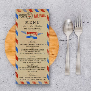 The Vintage Airmail Wedding Collection - Menu