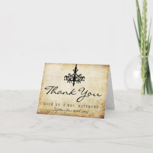 The Vintage Chandelier Wedding Collection Thank You Card