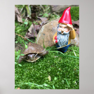 The Vintage Garden Gnome Poster