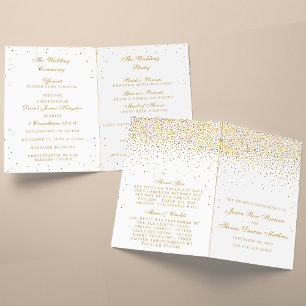 The Vintage Glam Gold Confetti Wedding Collection
